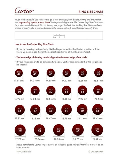 resizing cartier ring|cartier sizing chart.